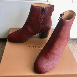 NIB Coach Bonnie Soft Haircalf Bootie Size 5/35